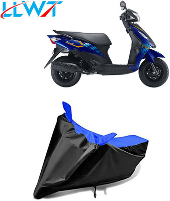 KPIND Waterproof Two Wheeler Cover for Suzuki(Let's, Black, Blue)