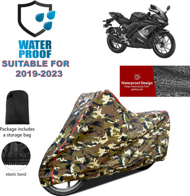 PAGORA Waterproof Two Wheeler Cover for Yamaha(YZF R15 BS6, Yellow)