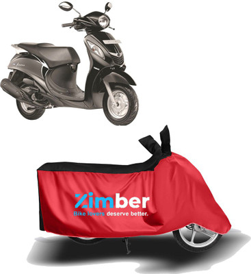 THE REAL ARV Two Wheeler Cover for Yamaha(Fascino, Red, Black)