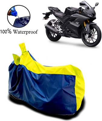 rakku Waterproof Two Wheeler Cover for Yamaha(R15 V3, Yellow, Blue)