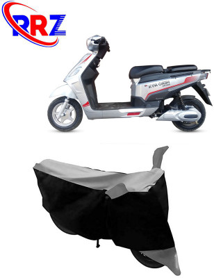 RRZ Waterproof Two Wheeler Cover for Hero Electric(Electric NYX e5, Black, Grey)