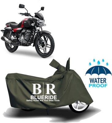 BLUERIDE Two Wheeler Cover for Bajaj(V15, Green)