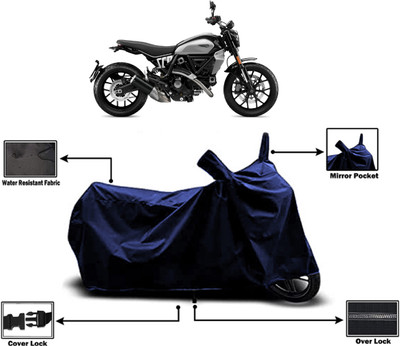 Amexride Two Wheeler Cover for Ducati(Scrambler Icon, Blue)