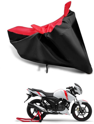 KEDIT Two Wheeler Cover for TVS(Apache RTR 160, Red, Black)