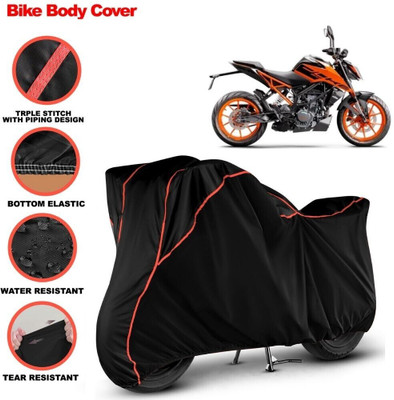 Grizzly Two Wheeler Cover for KTM(200 Duke, Black, Red)