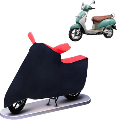 KEDIT Two Wheeler Cover for Suzuki(Access 125, Red, Black)