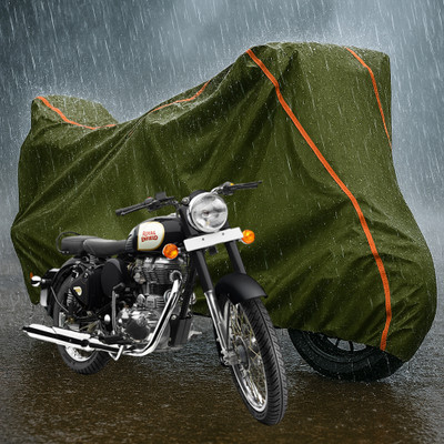 CODOKI Waterproof Two Wheeler Cover for Royal Enfield(Classic 350, Green)