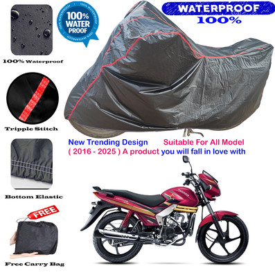 OliverX Waterproof Two Wheeler Cover for Mahindra(Centuro XT, Black, Red)