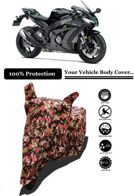 Amexride Two Wheeler Cover for Kawasaki(Ninja ZX-10R SE BS6, Multicolor)
