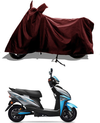 GROFATIK Two Wheeler Cover for Techo Electra(Electra Delux, Maroon)