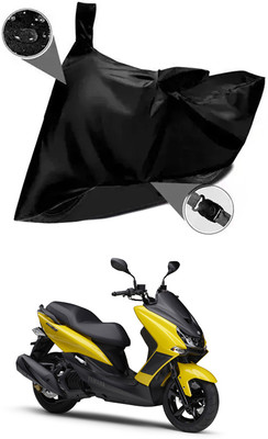 Mdstar Waterproof Two Wheeler Cover for Yamaha(Majesty S 155 maxi BS6, Black)