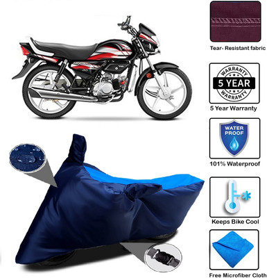 MISSION COLLECTION Waterproof Two Wheeler Cover for Hero(CD deluxe, Blue)