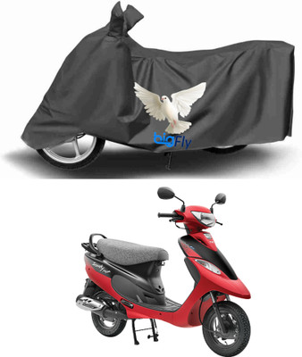BigFly Two Wheeler Cover for TVS(Pep+ BS6, Grey)