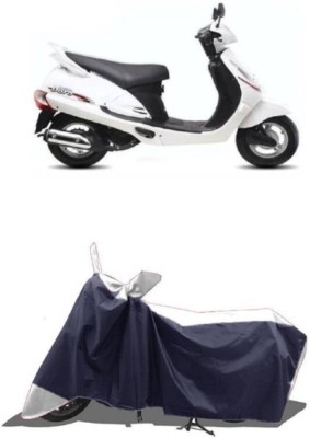 RAAMKM Two Wheeler Cover for Hero, Honda, Bajaj, TVS, Yamaha(Access 125, White, Black)