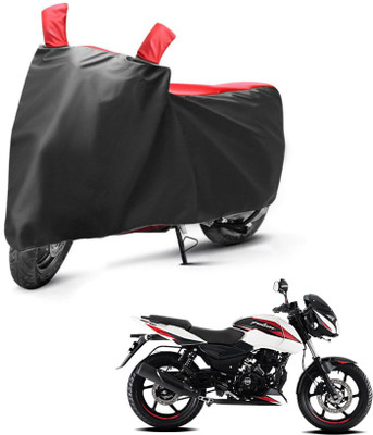 sowelar Waterproof Two Wheeler Cover for Bajaj(Pulsar 125, Black, Red)