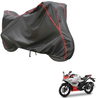 Love Me Two Wheeler Cover for Suzuki(Gixxer SF, Grey, Red)