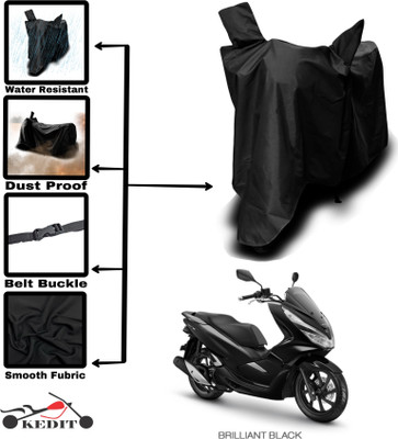 KEDIT Two Wheeler Cover for Honda(PCX 125 BS6, Black)