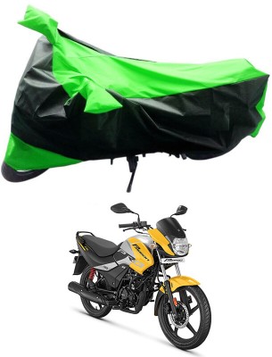 AutoTiger Two Wheeler Cover for Hero(Passion Pro TR, Black, Green)