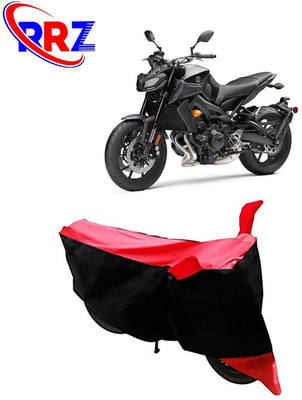 AutoGalaxy Waterproof Two Wheeler Cover for Yamaha(MT-09, Black, Red)