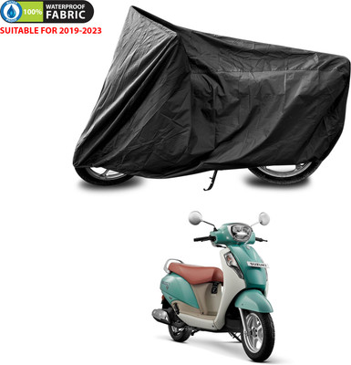 PAGORA Waterproof Two Wheeler Cover for Suzuki(New Access 125, Black)