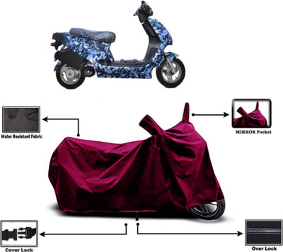 KEDIT Two Wheeler Cover for Hero(Electric AXLHE-20, Maroon)