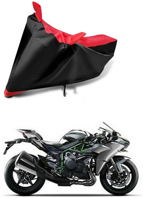 AutoGalaxy Waterproof Two Wheeler Cover for Kawasaki(Ninja H2, Red, Black)