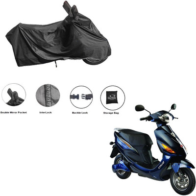 RiderShine Waterproof Two Wheeler Cover for Hero(Electric Cruz, Black)