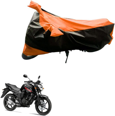 Mdstar Waterproof Two Wheeler Cover for Yamaha(FZ, Black, Orange)