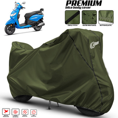 AutoGalaxy Waterproof Two Wheeler Cover for Hero(Pleasure, Green, Black)