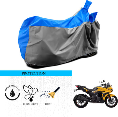ANTHUB Waterproof Two Wheeler Cover for Hero(MotoCorp Xtreme 200S, Grey, Blue)