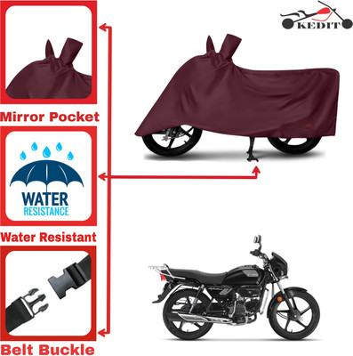 KEDIT Two Wheeler Cover for Hero(Splendor Plus, Maroon)