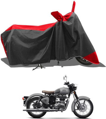 KEDIT Two Wheeler Cover for Royal Enfield(Red, Black)
