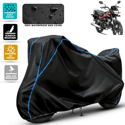 Amikan Waterproof Two Wheeler Cover for Honda(CB Shine, Black, Blue)