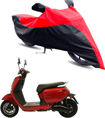Motodreka Two Wheeler Cover for Okinawa(Lite, Red, Black)