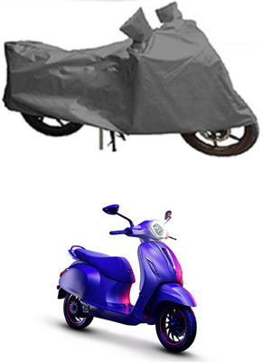 Mdstar Waterproof Two Wheeler Cover for Bajaj(Chetak, Grey)