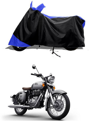 GROFATIK Two Wheeler Cover for Royal Enfield(Classic 350, Blue)