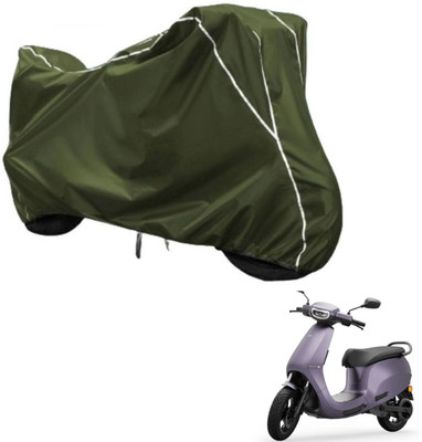 Car Life Two Wheeler Cover for Ola(Electric, Green, White)