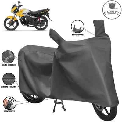 MADAFIYA Waterproof Two Wheeler Cover for Hero(Passion Pro, Grey)