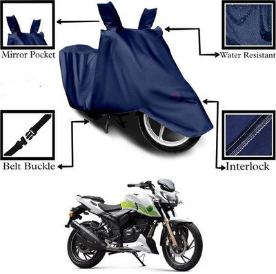 smwzxyu Waterproof Two Wheeler Cover for TVS(Apache RTR 200, Blue)