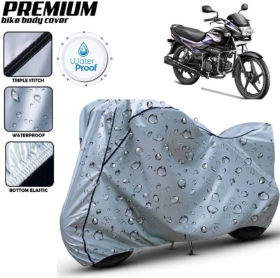 kerwa Waterproof Two Wheeler Cover for Hero(Super Splendor, Silver, Black)