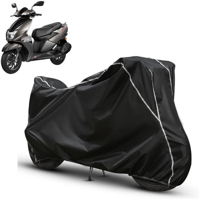 AUTOCAD Waterproof Two Wheeler Cover for TVS(NTORQ, Black, White)