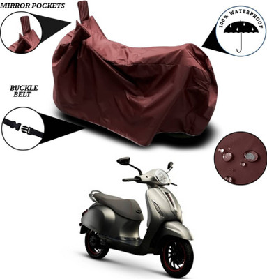 AASHTIK MART Two Wheeler Cover for Bajaj(Chetak, Maroon)