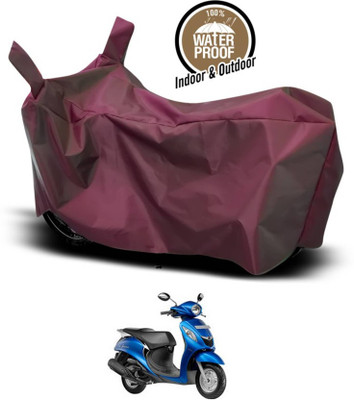 AASHTIK MART Two Wheeler Cover for Yamaha(Fascino, Maroon)
