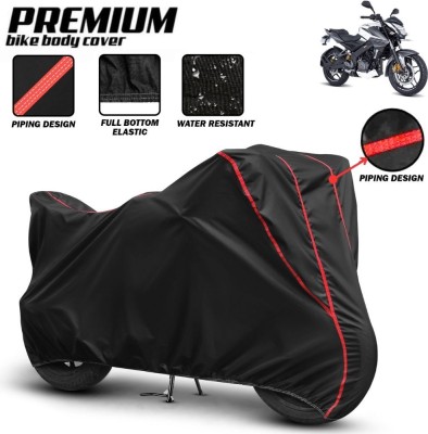 Mwiss Waterproof Two Wheeler Cover for Bajaj(Pulsar NS 200, Black, Red)