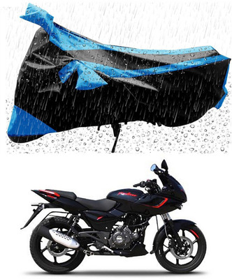 Mdstar Waterproof Two Wheeler Cover for Bajaj(Pulsar 180F, Blue, Black)