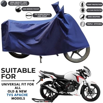 ZAQE Two Wheeler Cover for TVS(Apache RTR 160, Blue)