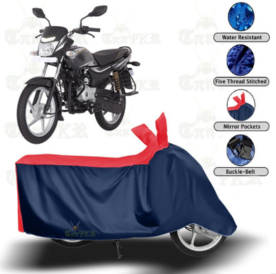 sowelar Waterproof Two Wheeler Cover for Bajaj(Platina 110 H-Gear, Red, Blue)