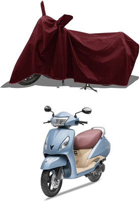 Mdstar Waterproof Two Wheeler Cover for TVS(Jupiter, Maroon)