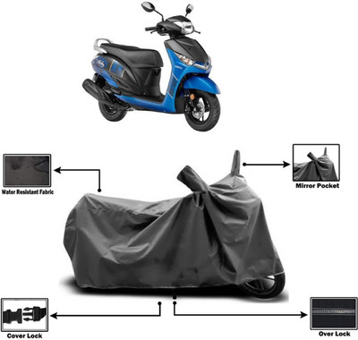 Amexride Two Wheeler Cover for Yamaha(Alpha BS6, Grey)