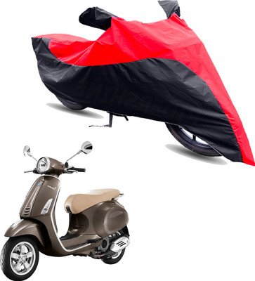 Motodreka Two Wheeler Cover for Piaggio(Vespa VXL 125, Red, Black)
